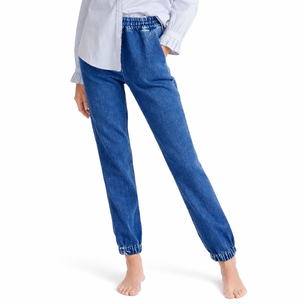 J. Crew MT Pull-on Denim Jogger tall length 0900 medium soft drawstring